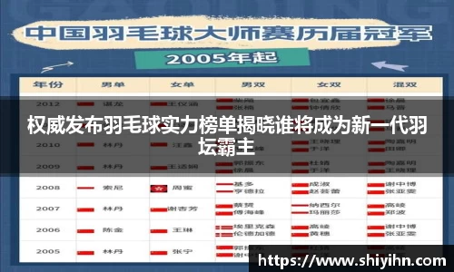 权威发布羽毛球实力榜单揭晓谁将成为新一代羽坛霸主